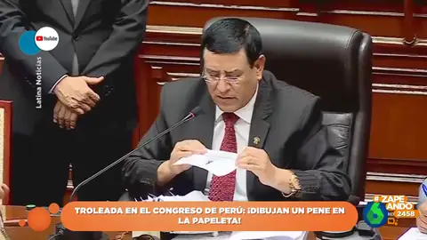 El inesperado dibujo en una de las papeletas para elegir al vicepresidente del Congreso peruano