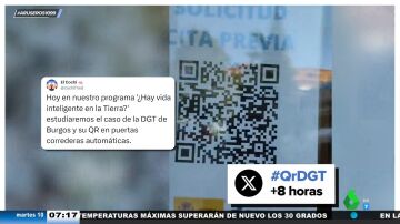 La divertida pifia de la DGT de Burgos que arrasa en redes: un código QR pegado en una puerta corredera