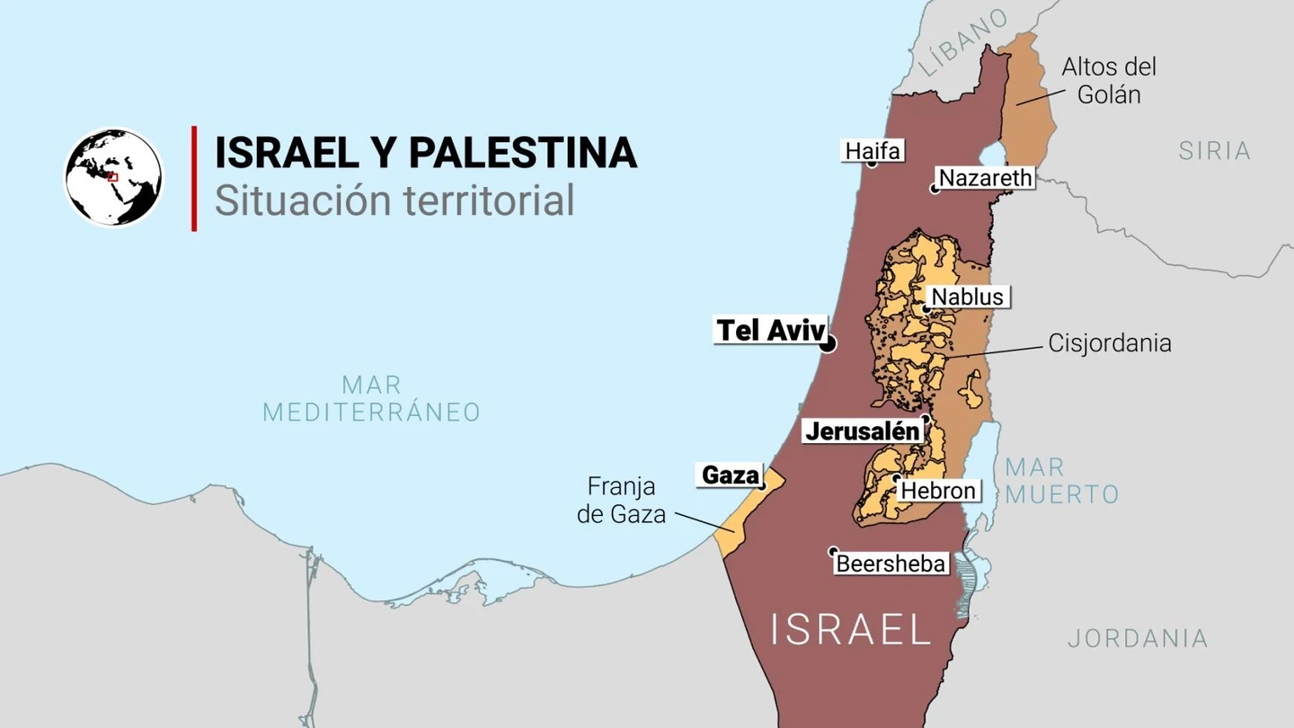 Tres mapas para entender la guerra entre Israel y Hamás Tres mapas para entender la guerra entre Israel y Hamás