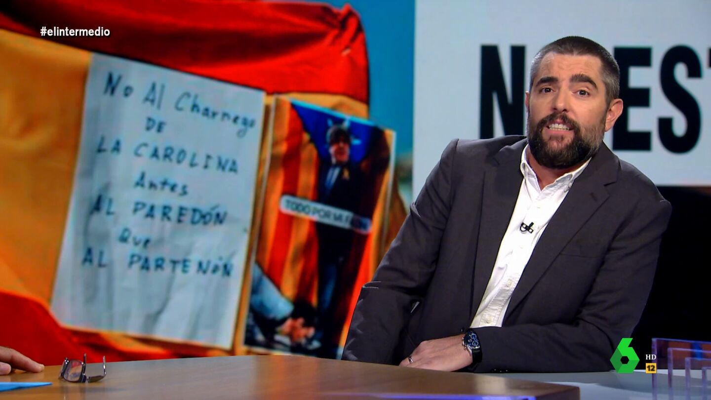 Dani Mateo sobre los c&aacute;nticos de la manifestaci&oacute;n en Barcelona: "C&uacute;rratelo un poquito m&aacute;s, persona conservadora"