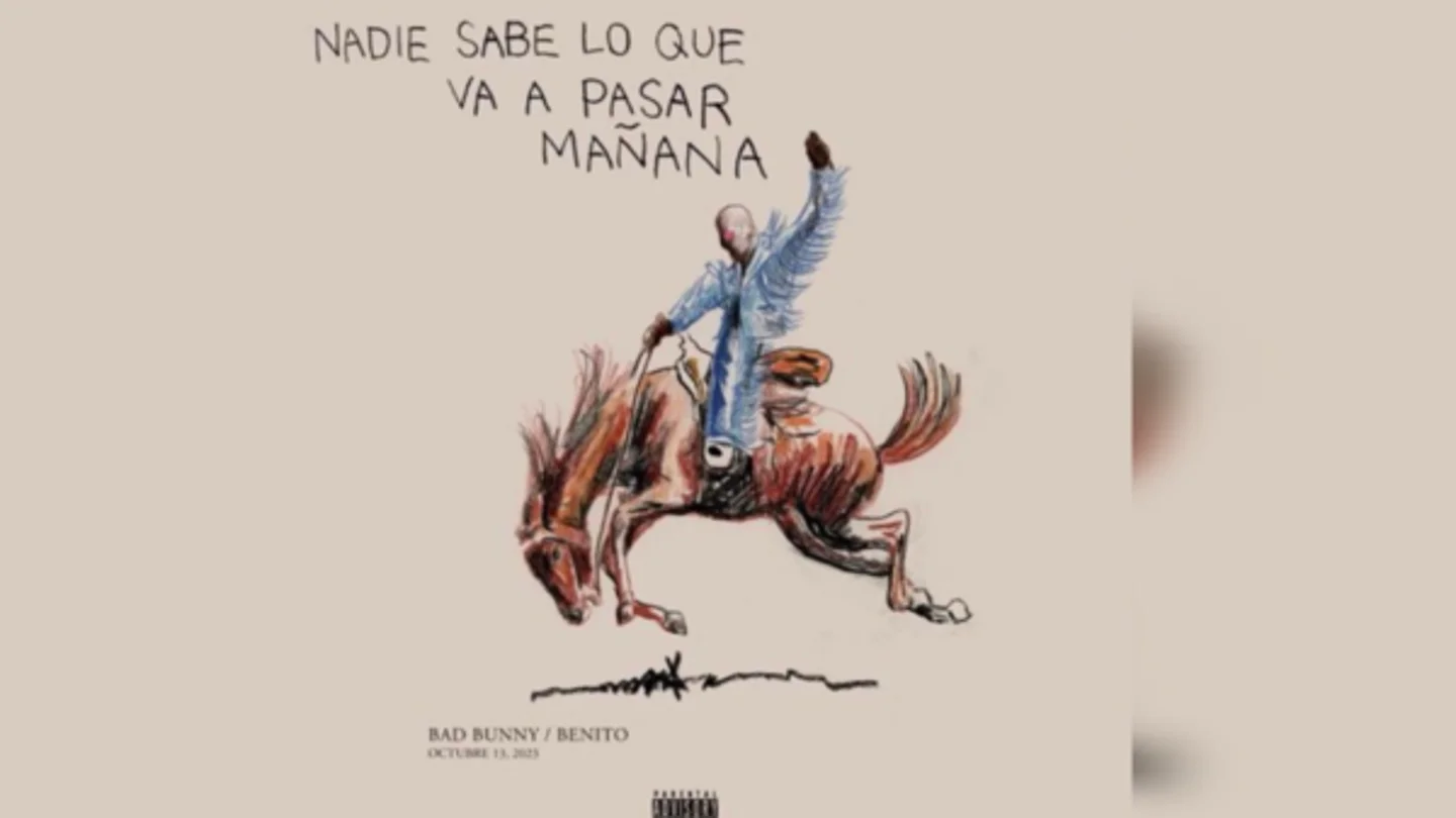 La portada del disco 'Nadie sabe lo que va a pasar mañana' de Bad Bunny La portada del disco 'Nadie sabe lo que va a pasar mañana'La portada del disco 'Nadie sabe lo que va a pasar mañana' de Bad Bunny