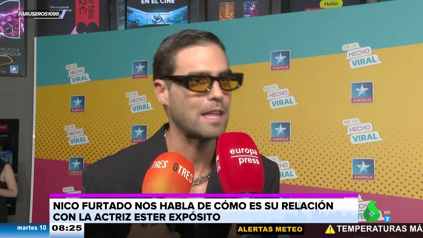 La divertida reacción de Nico Furtado cuando le preguntan por una futura boda con Ester Expósito La divertida reacción de Nico Furtado cuando le preguntan por una futura boda con Ester Expósito