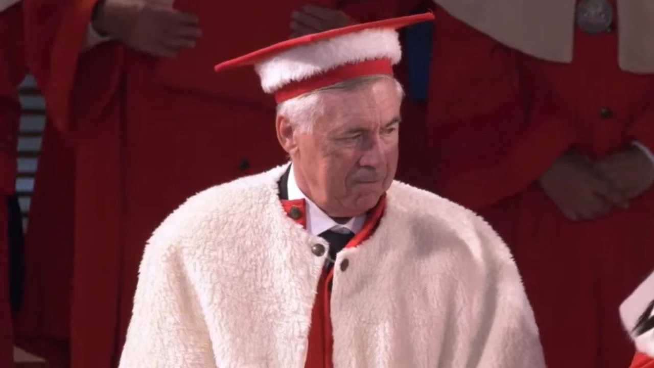 Carlo Ancelotti en la Universidad de Parma