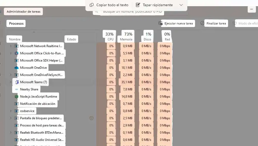 Copiando el texto de una captura Copiando el texto de una captura