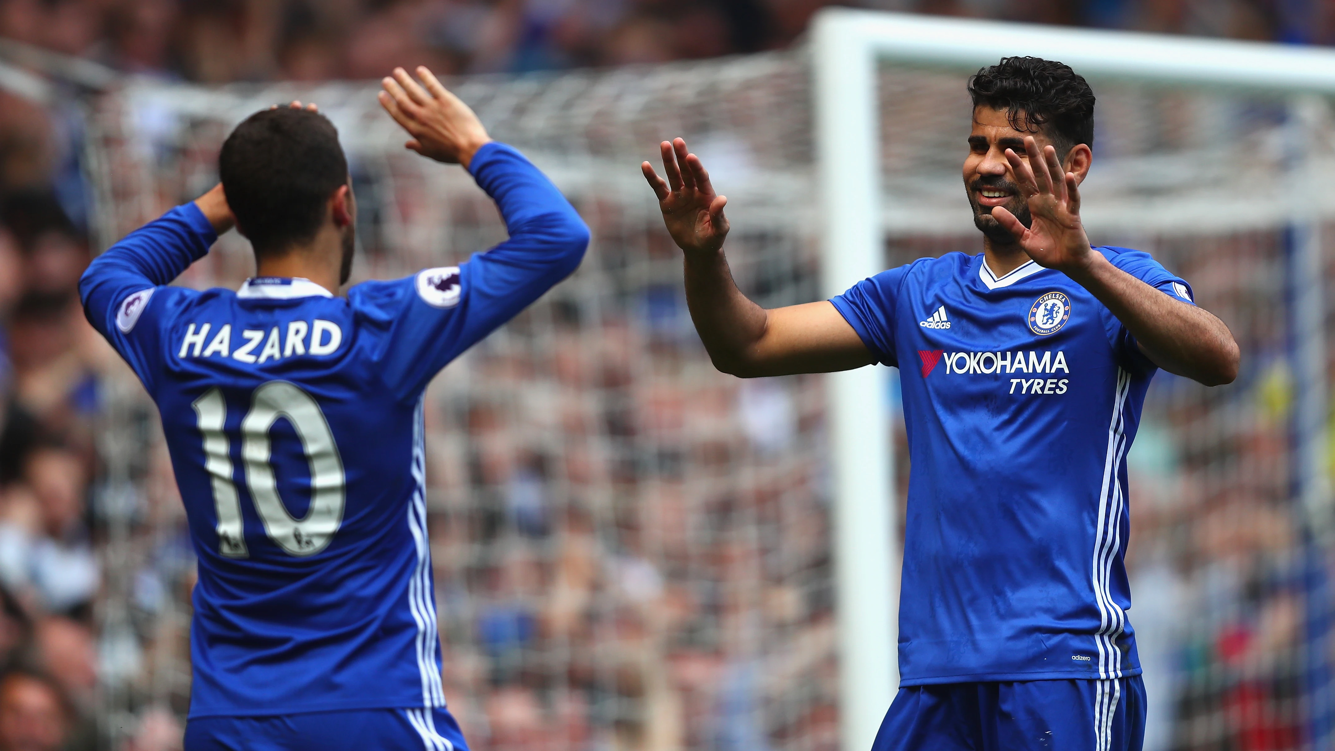 Eden Hazard y Diego Costa