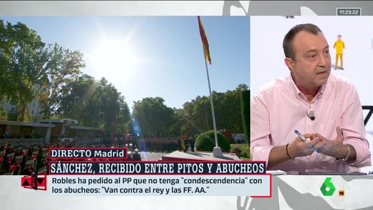 Cembrero, tajante sobre la pitada al presidente del Gobierno: "Quizás este no es el sitio más indicado para hacerlo" Cembrero, tajante sobre la pitada al presidente del Gobierno: "Quizás este no es el sitio más indicado para hacerlo"