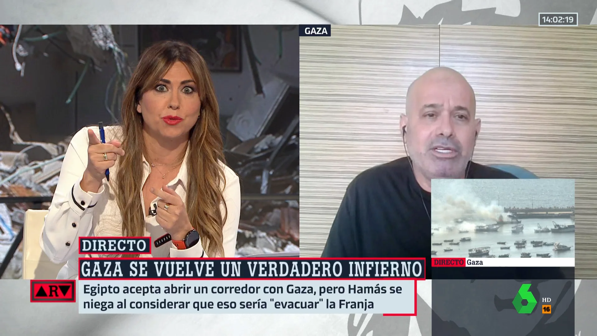 El tenso momento en el que comienzan a sonar bombardeos mientras en Gaza mientras en ARV entrevistan a Kayed Hammed 