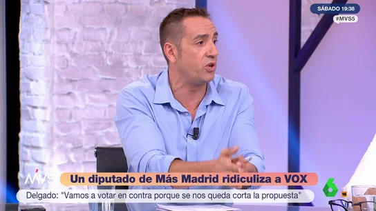 Emilio Delgado (Más Madrid) explica por qué ridiculizó a Vox en Móstoles: "Tenemos problemas serios que no podemos tratar" Emilio Delgado (Más Madrid) explica por qué ridiculizó a Vox en Móstoles: "Tenemos problemas serios que no podemos tratar"