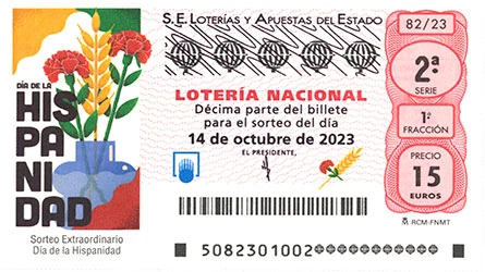 Décimo del sorteo extraordinario por el Día de la Hispanidad