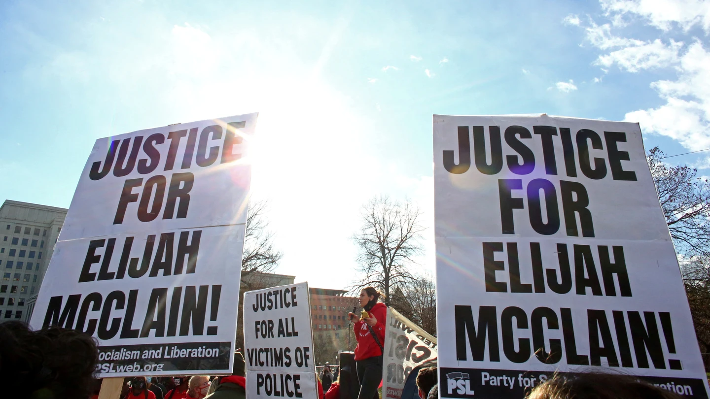 Imagen de archivo de una manifestación para pedir justicia para Elijah McClain. Imagen de archivo de una manifestación para pedir justicia para Elijah McClain.