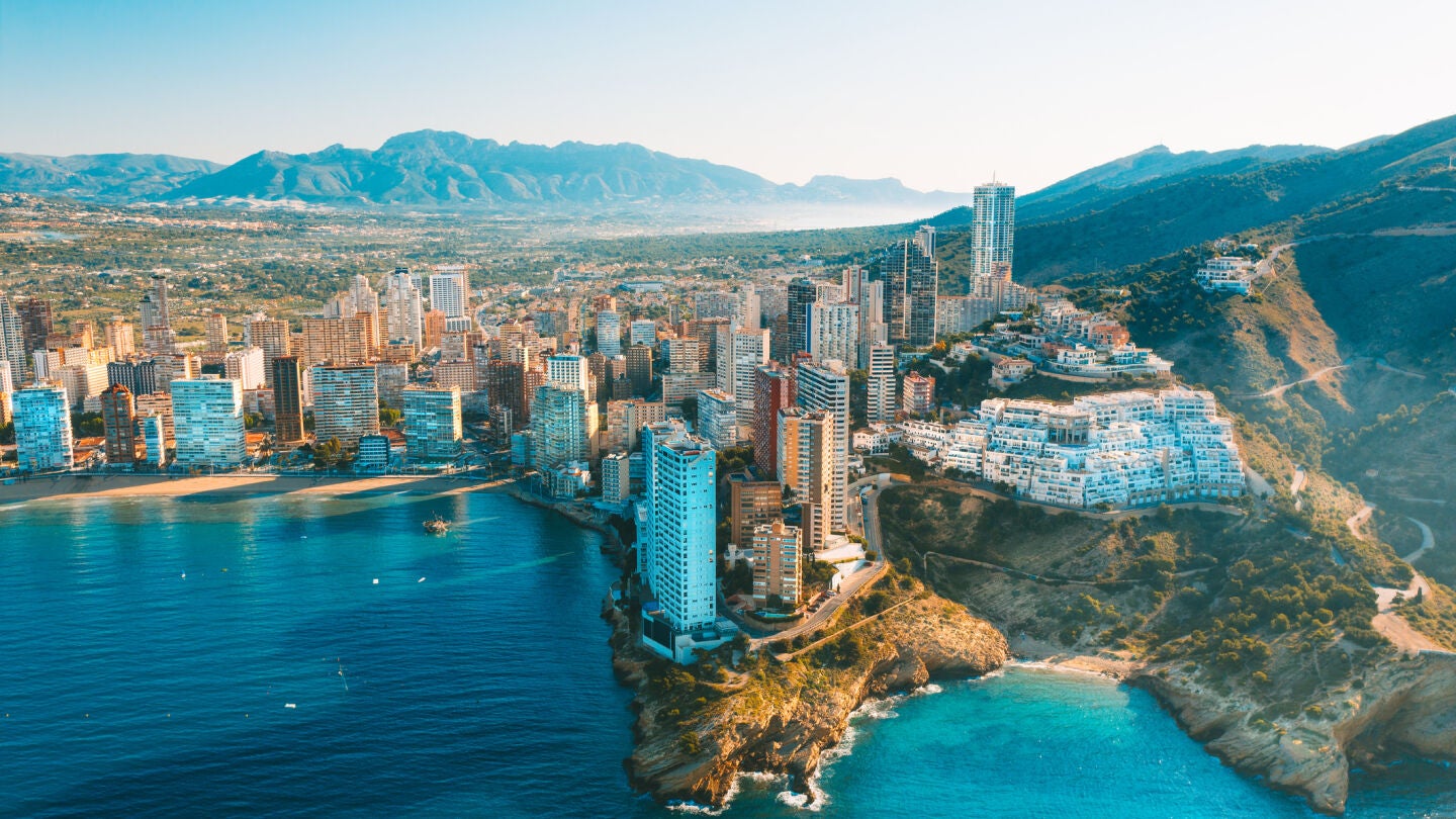 Vista a&eacute;rea de la ciudad de Benidorm