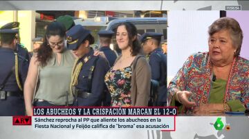 Cristina Almeida, tras los gritos e insultos a Sánchez el 12-O: "Da la impresión de un país que no sabe lo que es la libertad de expresión"