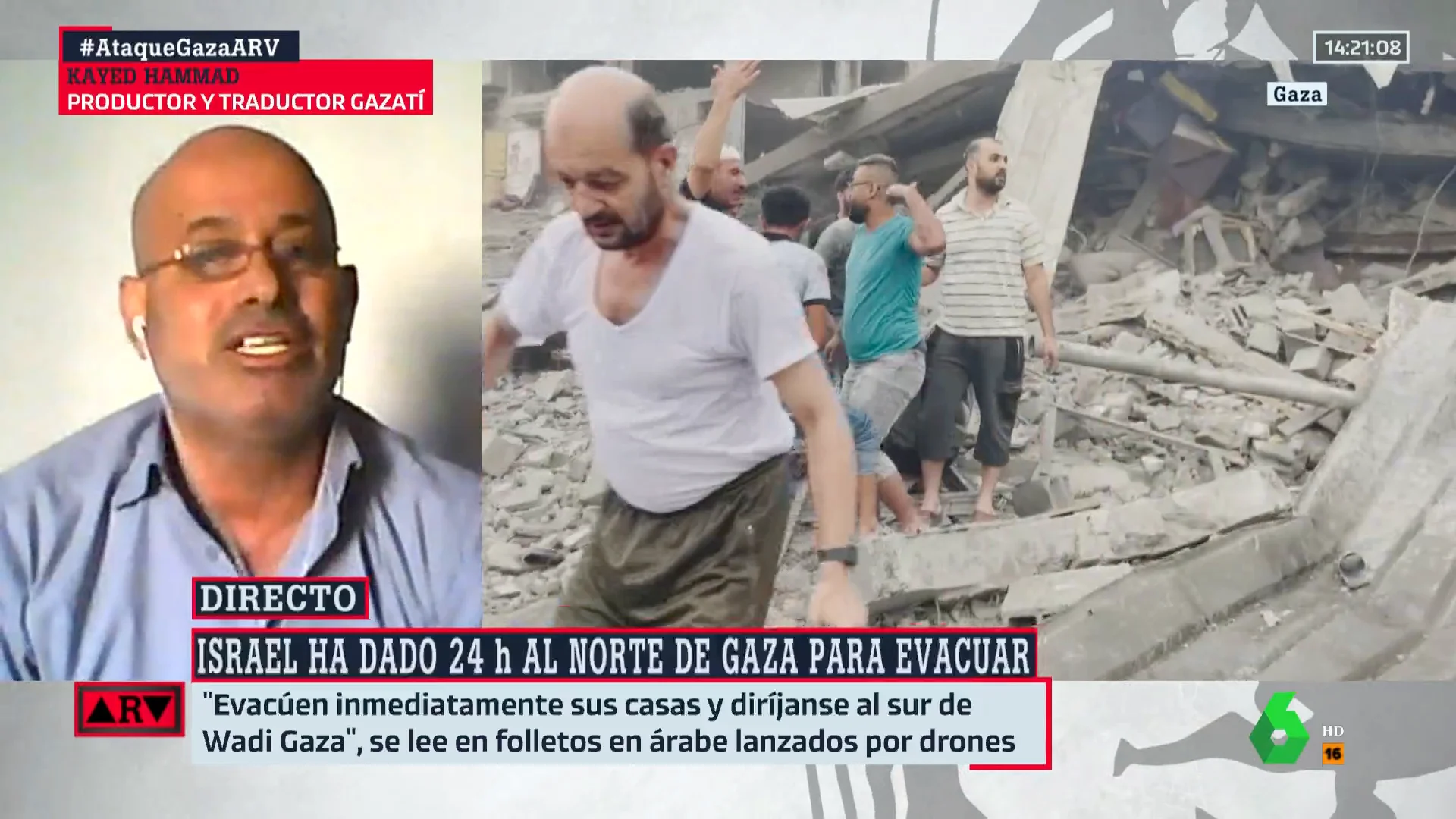 Un vecino de Gaza explica por qué no quiere irse al sur: "No voy a ir de la muerte a la muerte"