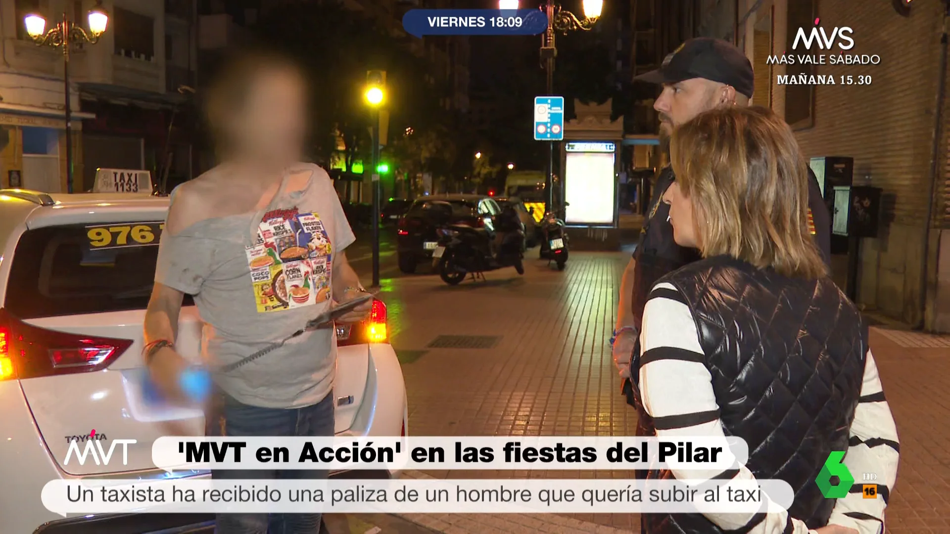 Brutal paliza a un taxista durante las Fiestas del Pilar