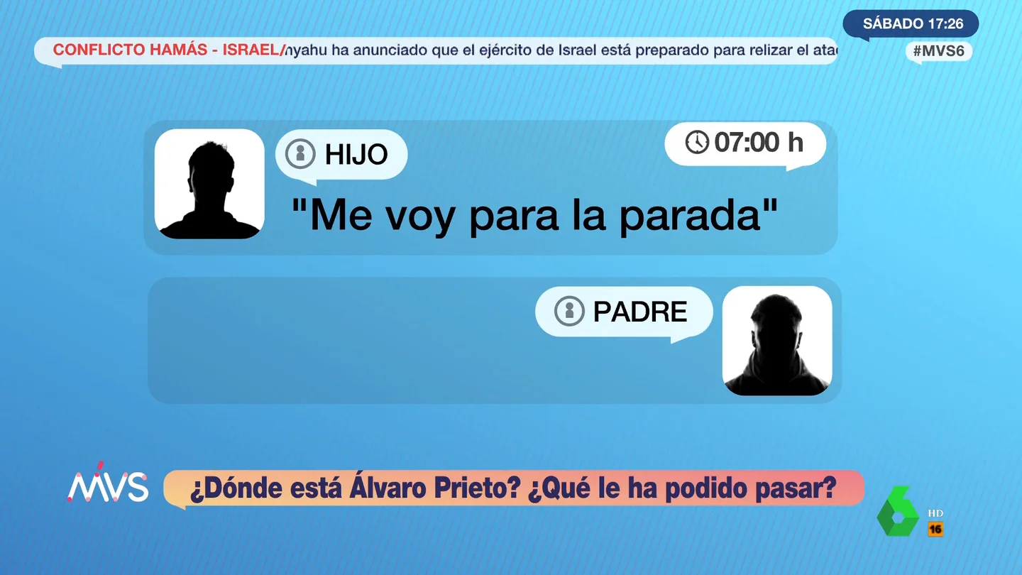 Los últimos mensajes que recibió la familia de Álvaro Prieto antes de que desapareciera Los últimos mensajes que recibió la familia de Álvaro Prieto antes de que desapareciera