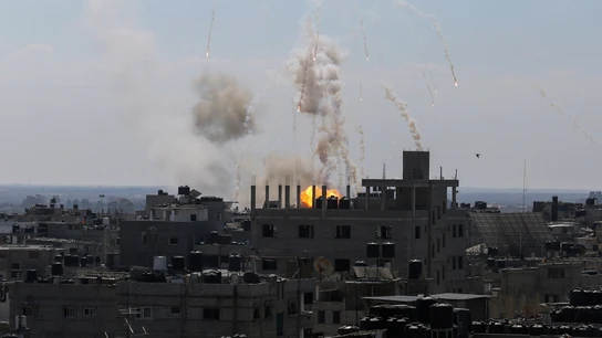 Imagen de los bombardeos sobre Gaza Imagen de los bombardeos sobre Gaza