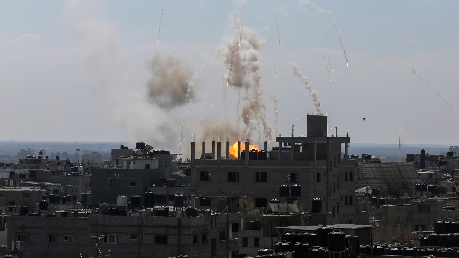 Imagen de los bombardeos sobre Gaza