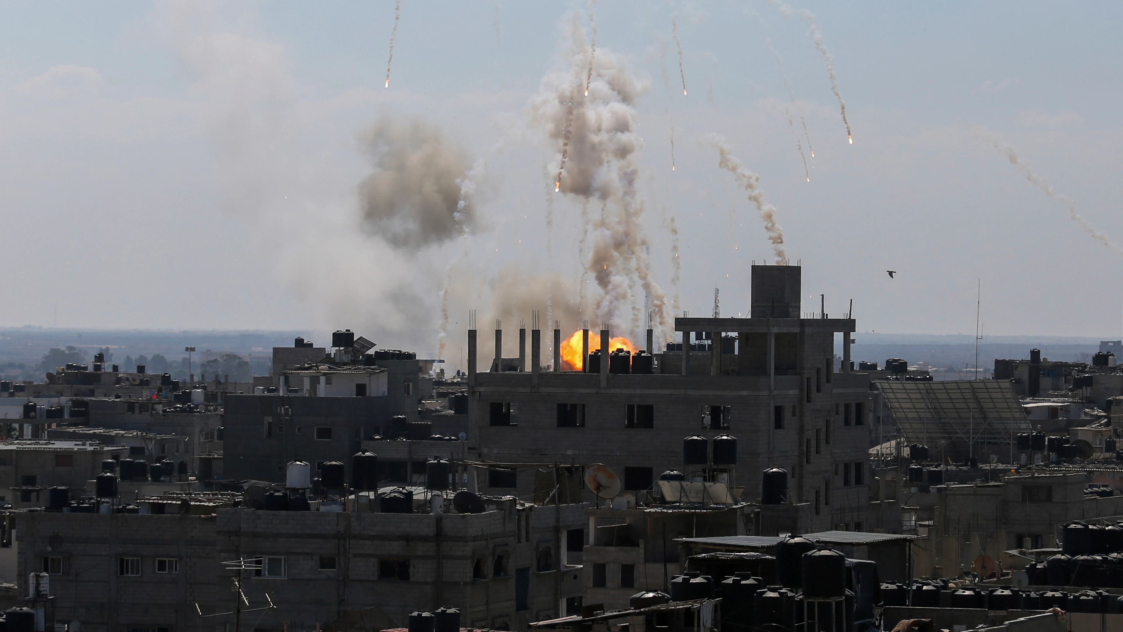 Imagen de los bombardeos sobre Gaza