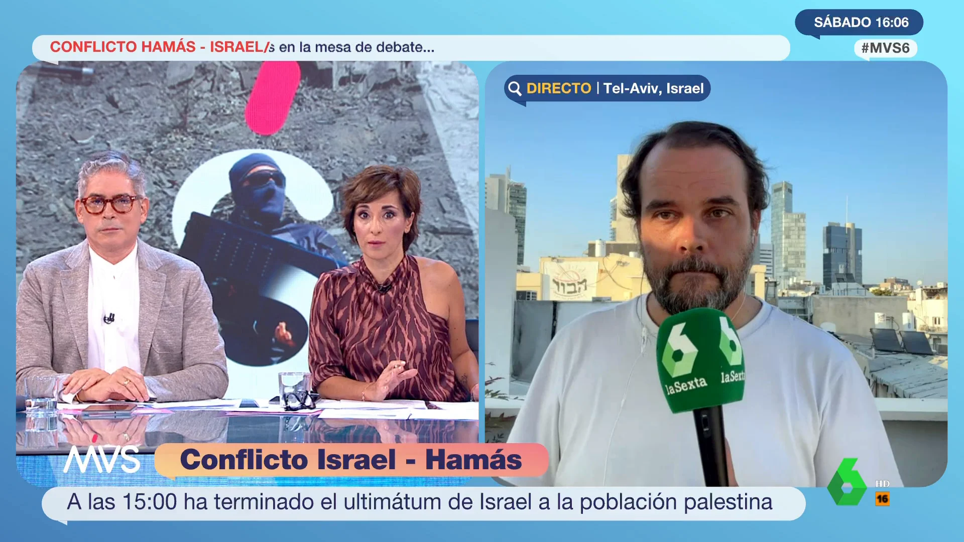 El mensaje de Adela González a Amador Guallar, enviado de laSexta en Israel: