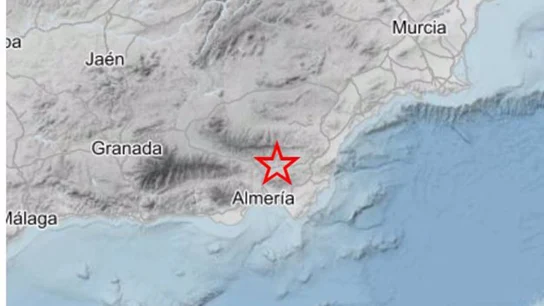 Registrado un terremoto de magnitud 3,4 con epicentro al noreste de Tabernas, en Almería Registrado un terremoto de magnitud 3,4 con epicentro al noreste de Tabernas, en Almería