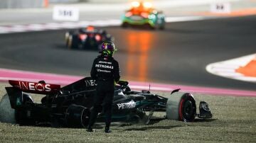 Lewis Hamilton, tras su accidente en Qatar