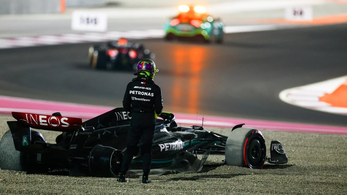 Lewis Hamilton, tras su accidente en Qatar