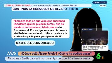 La desesperación de la madre de Álvaro Prieto: "Yo miraba la cuenta si había comprado otro billete" 