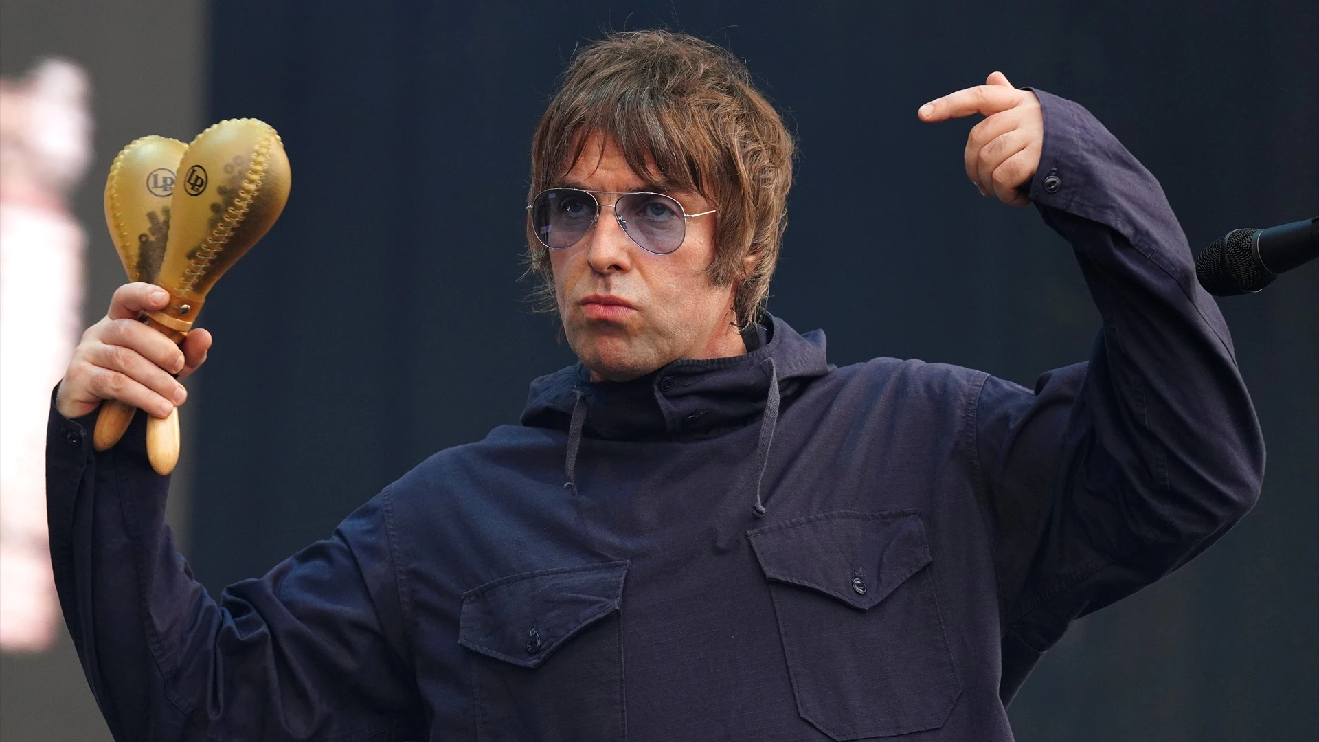 El cantante Liam Gallagher durante su actuación en el festival O Son do Camiño, en Galicia.