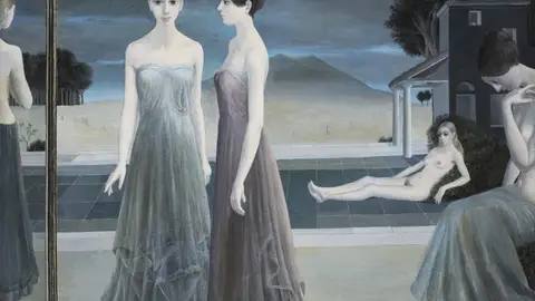 Paul Delvaux (1897-1994), Les Suivantes, 1977 Paul Delvaux (1897-1994), Les Suivantes, 1977