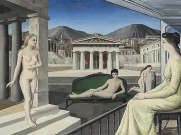 Paul Delvaux (1897-1994), Le Canapé vert, 1944 Paul Delvaux (1897-1994), Le Canapé vert, 1944
