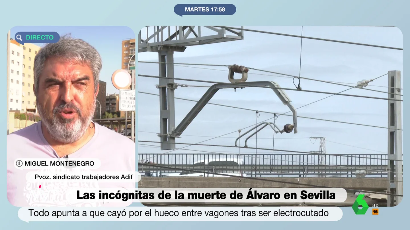 Un trabajador de Adif cuestiona que Álvaro Prieto llegara al techo del tren desde el puente Un trabajador de Adif cuestiona que Álvaro Prieto llegara al techo del tren desde el puente