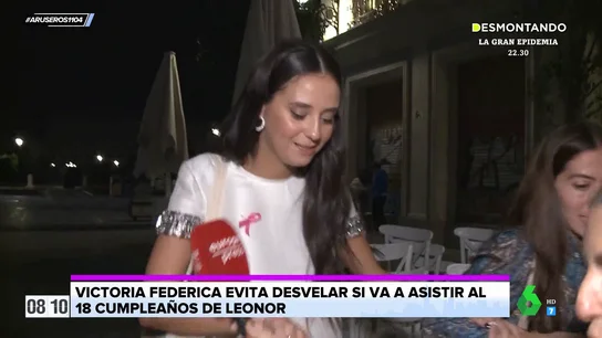 La reacción de Victoria Federica cuando le preguntan si irá al cumpleaños de la princesa Leonor La reacción de Victoria Federica cuando le preguntan si irá al cumpleaños de la princesa Leonor