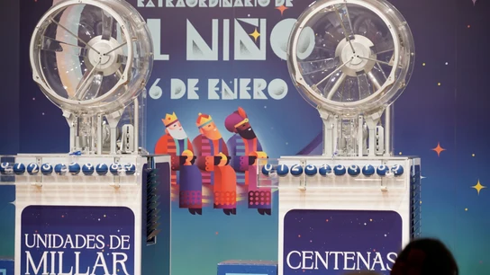 Los bombos, antes de la celebración del Sorteo Extraordinario del Niño, a 6 de enero de 2023, en Madrid (España) Los bombos, antes de la celebración del Sorteo Extraordinario del Niño, a 6 de enero de 2023, en Madrid (España)
