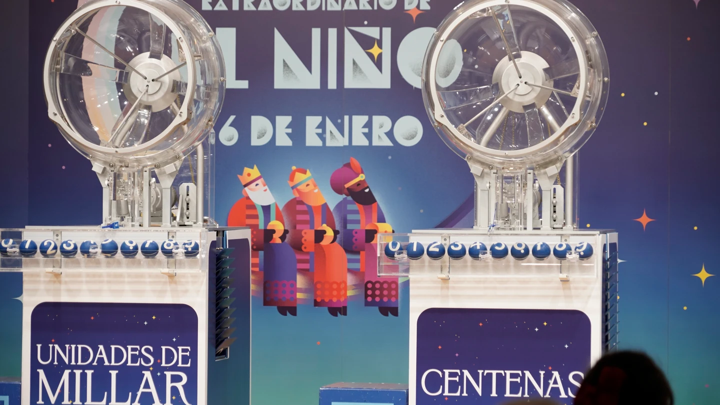Los bombos, antes de la celebración del Sorteo Extraordinario del Niño, a 6 de enero de 2023, en Madrid (España) Los bombos, antes de la celebración del Sorteo Extraordinario del Niño, a 6 de enero de 2023, en Madrid (España)