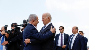 Biden es recibido por el Primer Ministro israelí, Benjamin Netanyahu
