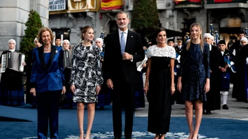 La familia real durante los Premios Princesa de Asturias de 2022, en el Teatro Campoamor de Oviedo