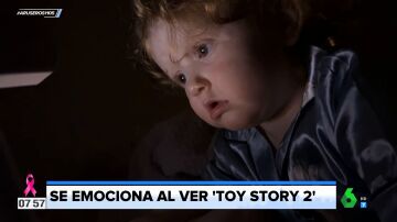 La reacción de un bebé cuando, tras ver mil veces Toy Story 2, va comprendiendo que una de las tramas es muy triste