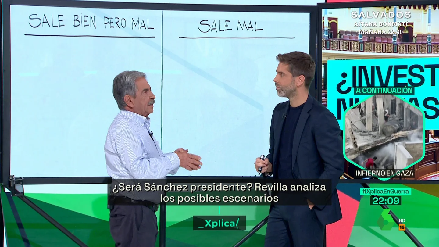 La previsión de Miguel Ángel Revilla sobre la investidura de Pedro Sánchez: "No daría más del 50% de probabilidades" La previsión de Miguel Ángel Revilla sobre la investidura de Pedro Sánchez: "No daría más del 50% de probabilidades"
