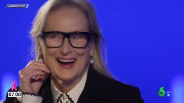 Así disfruta Meryl Streep de su estancia en Oviedo con los gaiteros y Antonio Banderas: "Como una niña pequeña"
