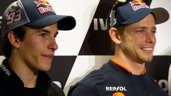 Marc M&aacute;rquez y Casey Stoner