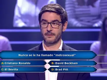 ¿Sabías que El Sevilla nunca ha sido metrosexual? Estas son las preguntas más fáciles de ¿Quién quiere ser millonario?