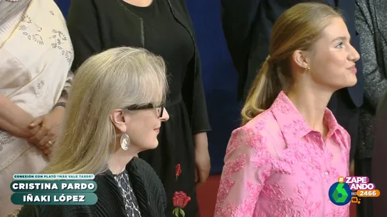 Cristina Pardo bromea sobre las atenciones de la familia real a Meryl Streep: "Han sido un poco 'groupies'" Cristina Pardo bromea sobre las atenciones de la familia real a Meryl Streep: "Han sido un poco 'groupies'"