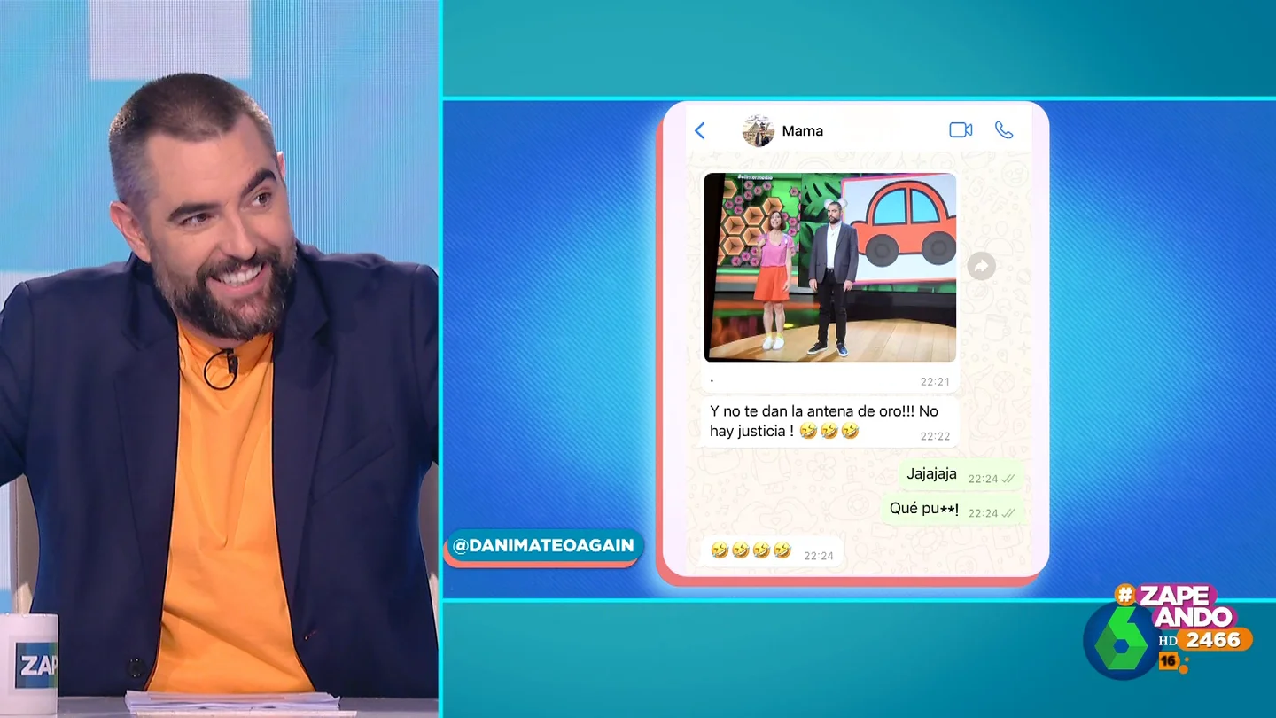 El irónico WhatsApp de la madre de Dani Mateo al verle disfrazado del mono El Intermedio El irónico WhatsApp de la madre de Dani Mateo al verle disfrazado del mono El Intermedio