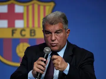 Joan Laporta, en la Asamblea del Barça