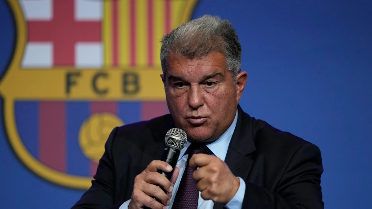 Joan Laporta, en la Asamblea del Barça