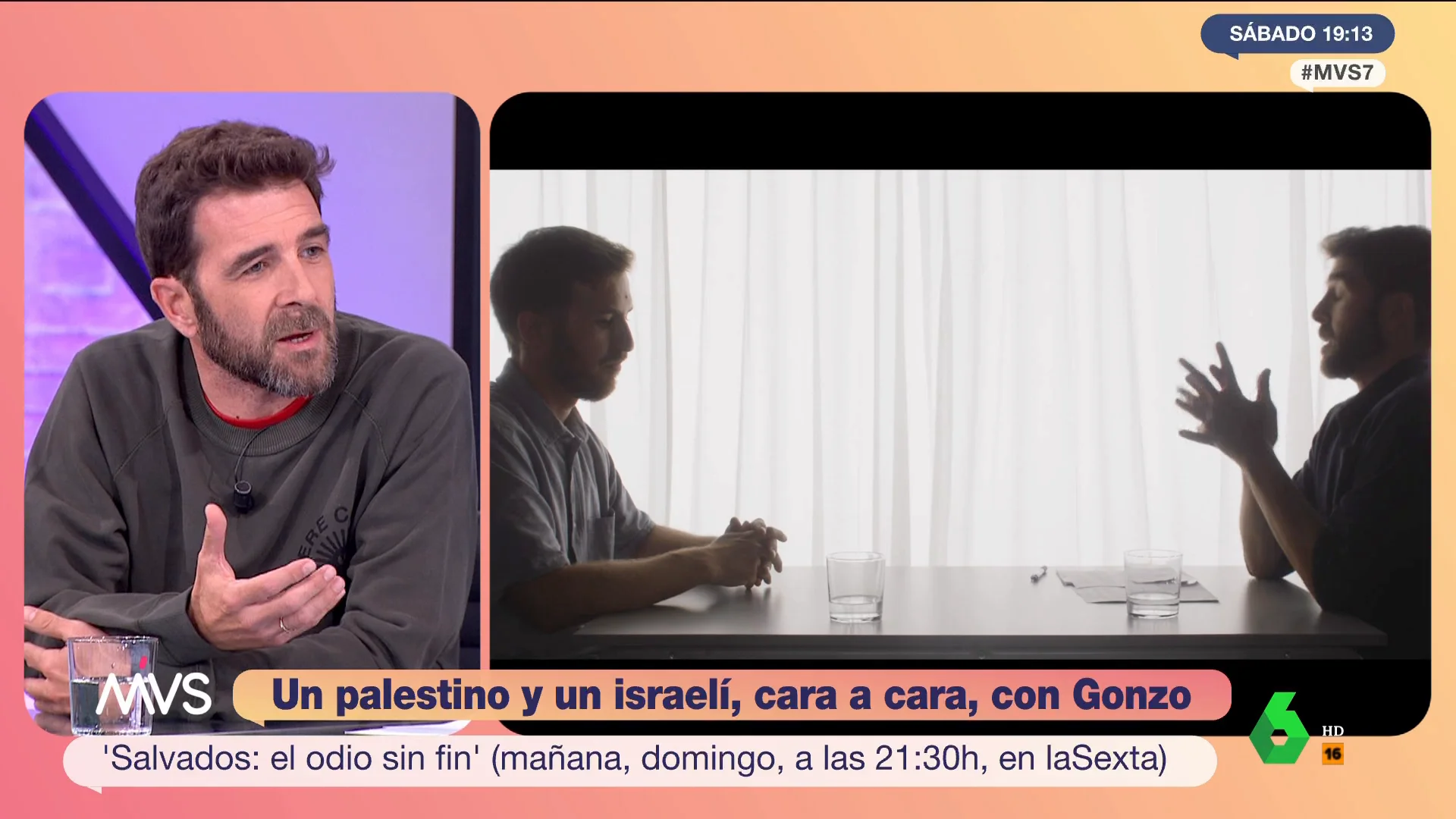 La esperanza de Gonzo al ver hablar a un israelí y un palestino