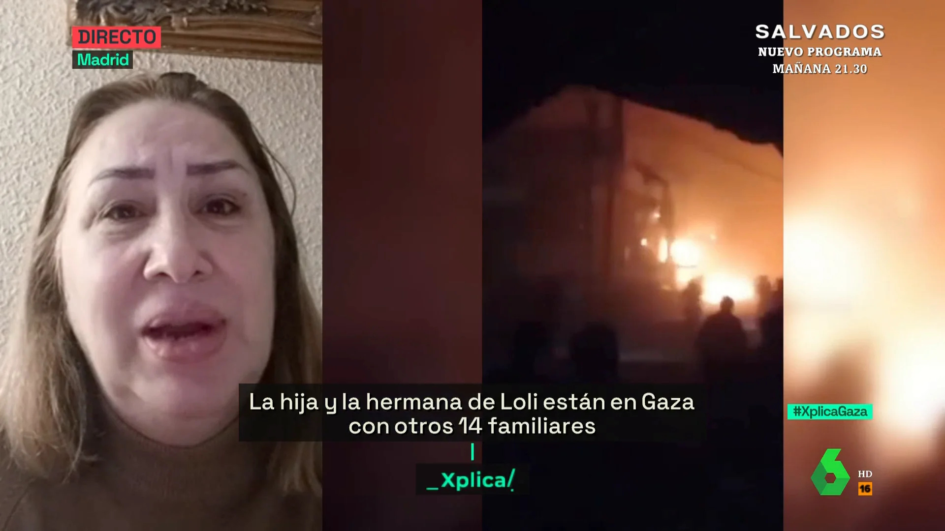 La desesperación de Loli por sus hijos y nietos en Gaza: "Se levantan de madrugada para poder acceder a un pan"