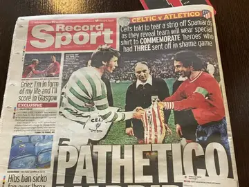 &quot;Pathetico Madrid&quot;: la mofa de la prensa escocesa al Atleti recordando la &#39;batalla de Glasgow&#39;