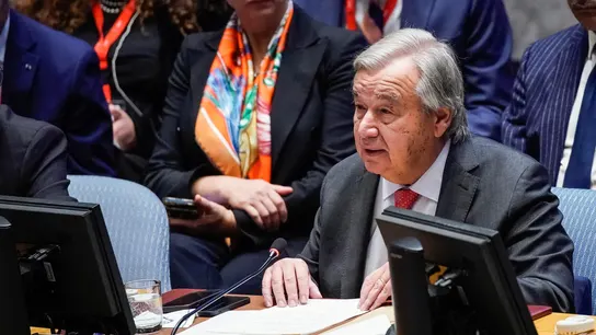 El secretario general de la ONU, António Guterres, habla ante el Consejo de Seguridad El secretario general de la ONU, António Guterres, habla ante el Consejo de Seguridad