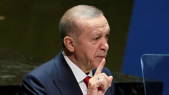 El presidente de Turquía Tayyip Erdogan en una sesión en la Asamblea General El presidente de Turquía Tayyip Erdogan en una sesión en la Asamblea General